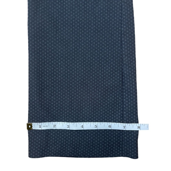 Crosby Navy Stretch Pants Geometric Dot Pattern Workwear Chic Smart Casual - 6 - Picture 8 of 11